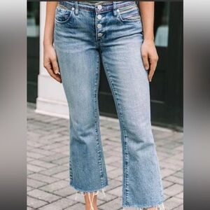 BLANK NYC Rainbow Varick Flare Wide Leg Crop Jeans